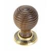 Photo of Anvil 83876 - Rosewood & Aged Brass Beehive Cabinet Knob (Large)