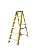 Photo of 6 tread industrial fibreglass swingback step ladder closed length 1354mm