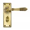 Photo of Anvil 33084 - Aged Brass Reeded Lever Bathroom Set