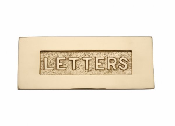 Embossed Letter Plate V845 Brass & Chrome=