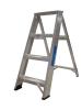 Photo of 4 tread industrial aluminum swingback step ladder closed length 0.9m