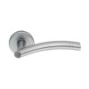 Photo of Serozzetta Cuarenta Lever on Push on Round Rose with concealed fixings - Satin Chrome
