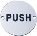 Photo of SS-SIGN016-P S/Steel Symbol Push Polished Stainless Steel