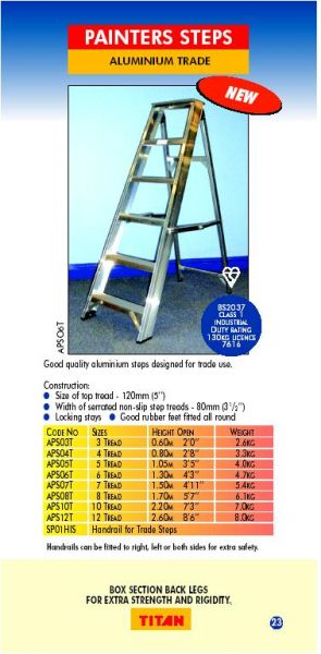Painters Step Ladders 4 to 12 Tred 
