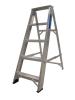 Photo of 5 tread industrial aluminum swingback step ladder closed length 1.14m