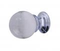 Photo of Plain Glass Ball Knob - 25mm - Satin chrome