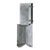 Photo of Galvanised Fence post anchor shoe, to concrete in - Bolt secure, Galv