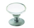 Photo of Mortice knob - Oval Glass - Satin chrome