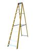 Photo of 12 tread industrial fibreglass swingback step ladder closed length 2805mm