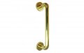 Photo of Pull Handle - Round Bar - 225 x 19mm - Polished Brass 