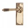 Photo of Anvil 91914 - Polished Bronze Reeded Lever Latch Set