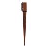 Photo of Fence post spike for 100mm posts - 750mm DEEP drive in, bolt secure type - RED OXIDE
