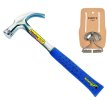 Photo of Curved Claw 24oz English hammer with blue vinyl grip