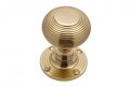 Photo of Reeded Mortice Knob  POLISHED BRASS=