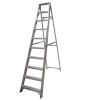 Photo of 10 tread industrial aluminum swingback step ladder closed length 2.34m