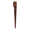 Photo of Fence post spike for 50mm posts - 450mm drive in, bolt secure type - RED OXIDE