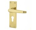 Photo of Scroll lever lock euro - Polished Brass