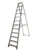 Photo of 12 tread industrial aluminum swingback step ladder closed length 2.82m