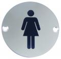 Photo of SS-SIGN022-P Female Circular Symbol Polished Stainless Steel
