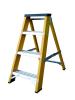 Photo of 4 tread industrial fibreglass swingback step ladder closed length 867mm