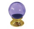 Photo of Jedo Purple Plain Ball Knob 35mm Pol/brass =