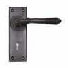 Photo of Anvil 83953 - Aged Bronze Reeded Lever Lock Set