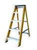 Photo of 5 tread industrial fibreglass swingback step ladder closed length 1089mm