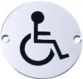 Photo of SS-SIGN024-P Disabled Circular Symbol Polished Stainless SteeL