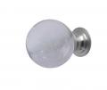 Photo of Plain Glass Ball Knob - 30mm - Satin chrome