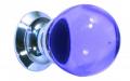 Photo of Jedo Purple Plain Ball Knob 35mm Polished Chrome =