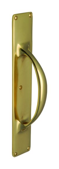 Pull Handle on a Plate- Brass,Chrome & Satin=